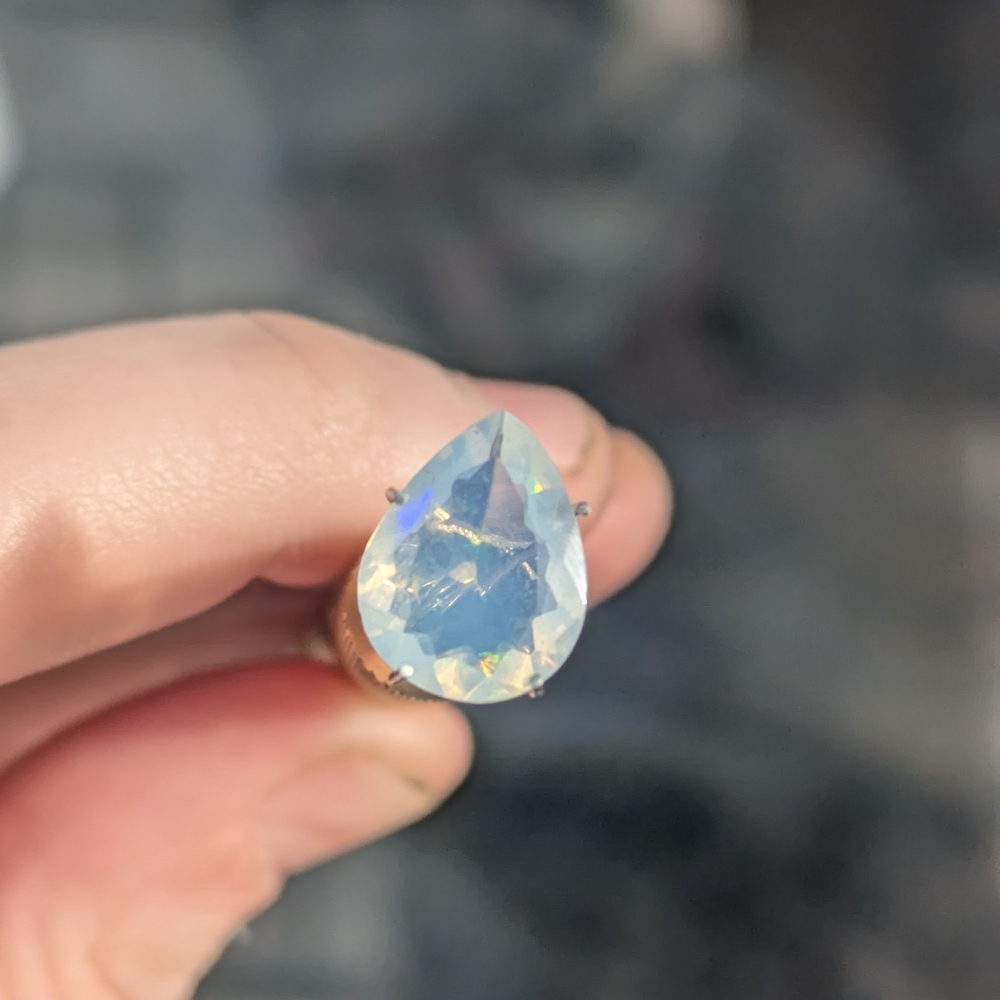 Elegant Opal Pear Shaped Faceted